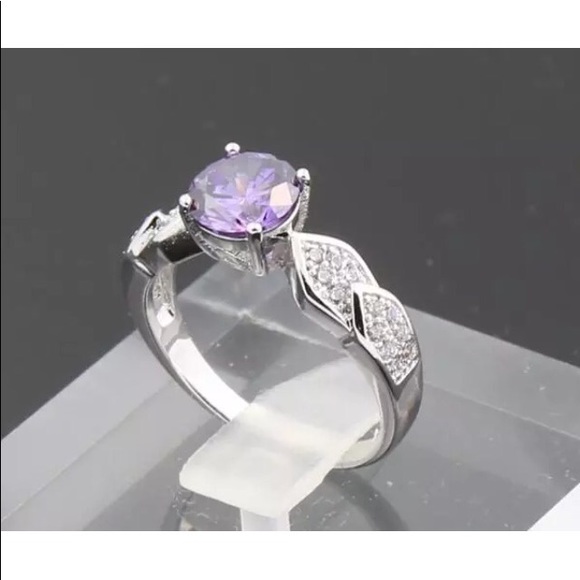 DO NOT SHARE 14k Gold, Purple Amethyst & Diamond - Picture 4 of 5